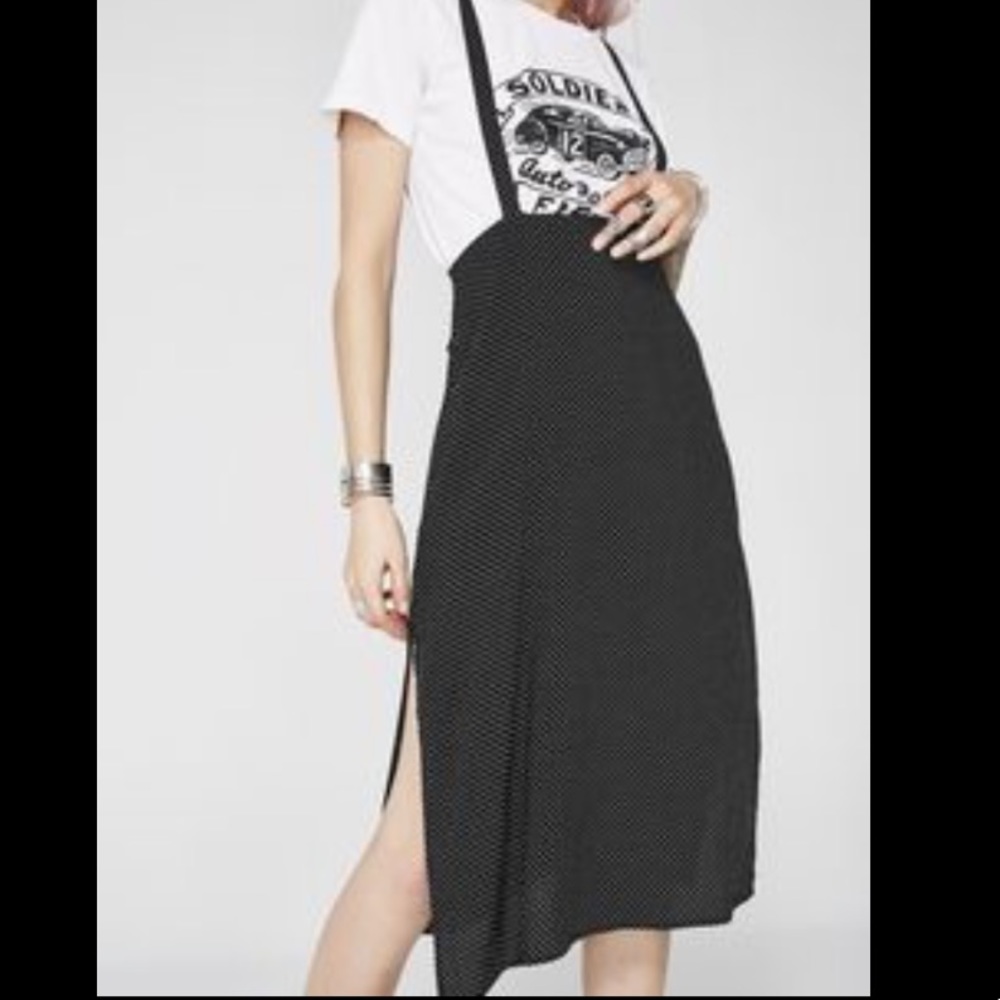Polka dot skirt w/suspenders from Dolls Kill